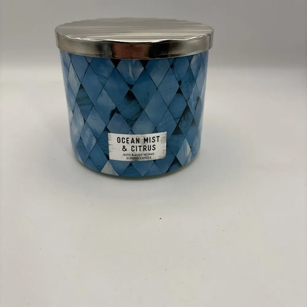 Bath And Body Works Scented Three Wick Candle 3 Wick Ocean Mist And Citrus